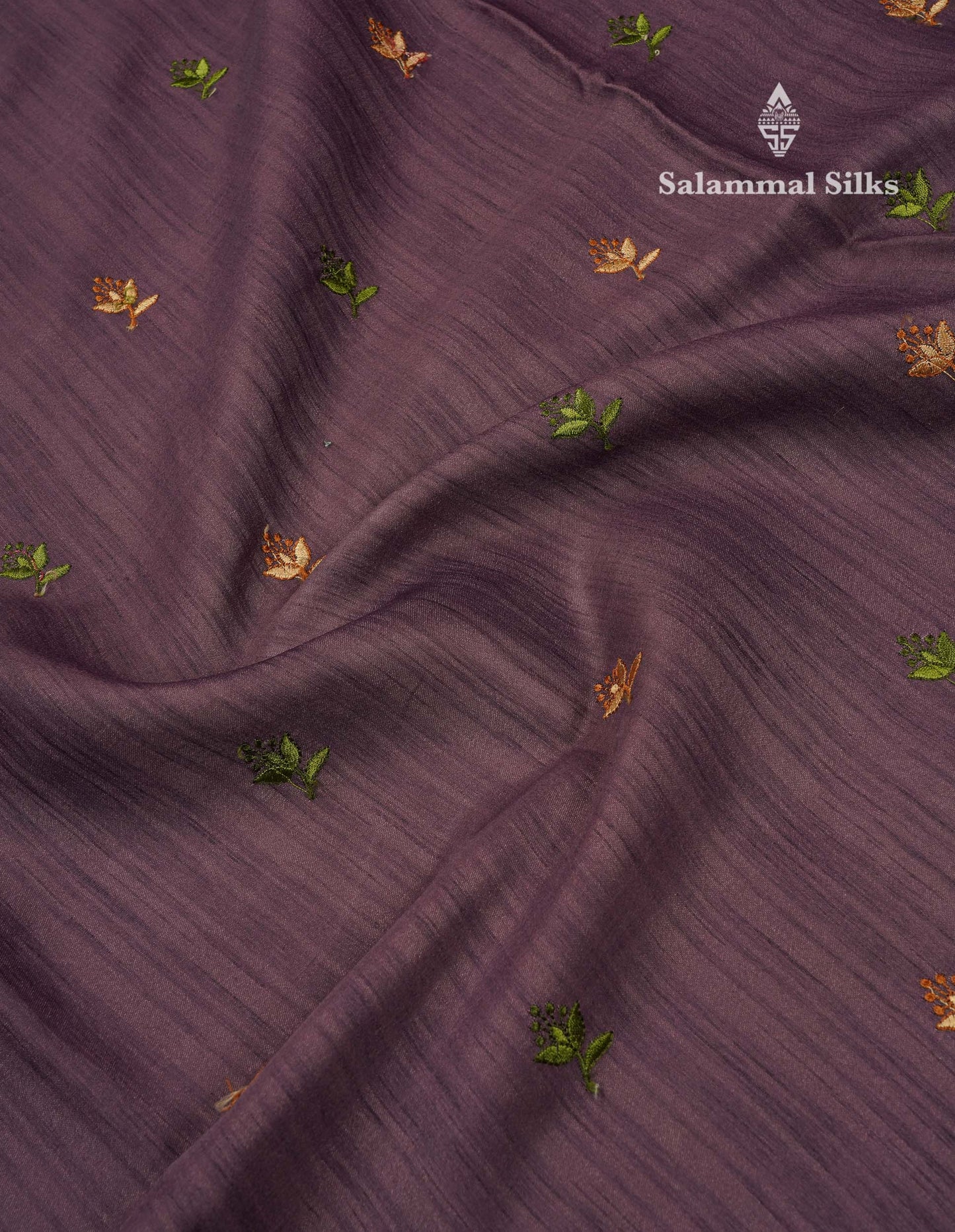Beautiful Pastel Violet Thread Work Butta Saree With Fancy Embroidery Border