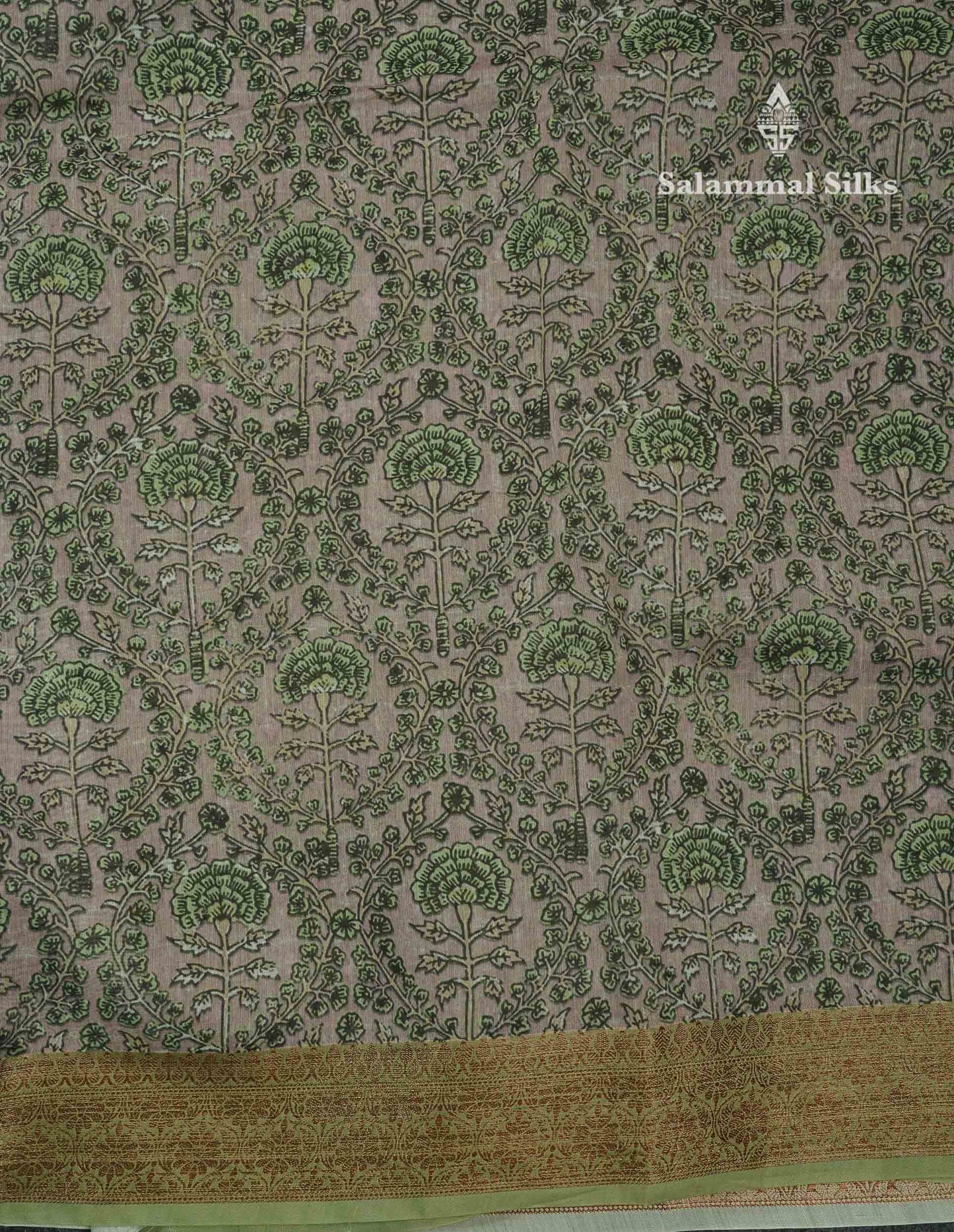 Light Maroon Colour Chanderi Mixed Cotton Saree With Contrast Elaichi Green Border