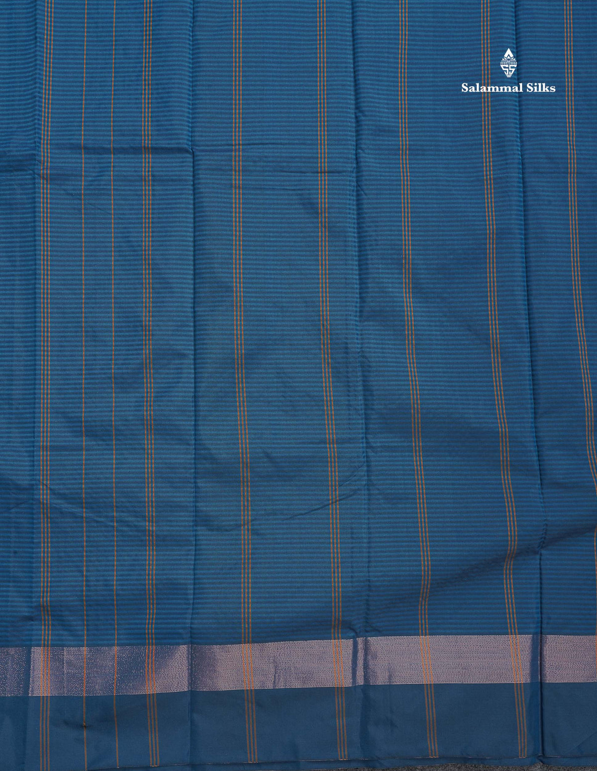 Semi Silk Saree - Navy Blue Colour Body With Zari Border