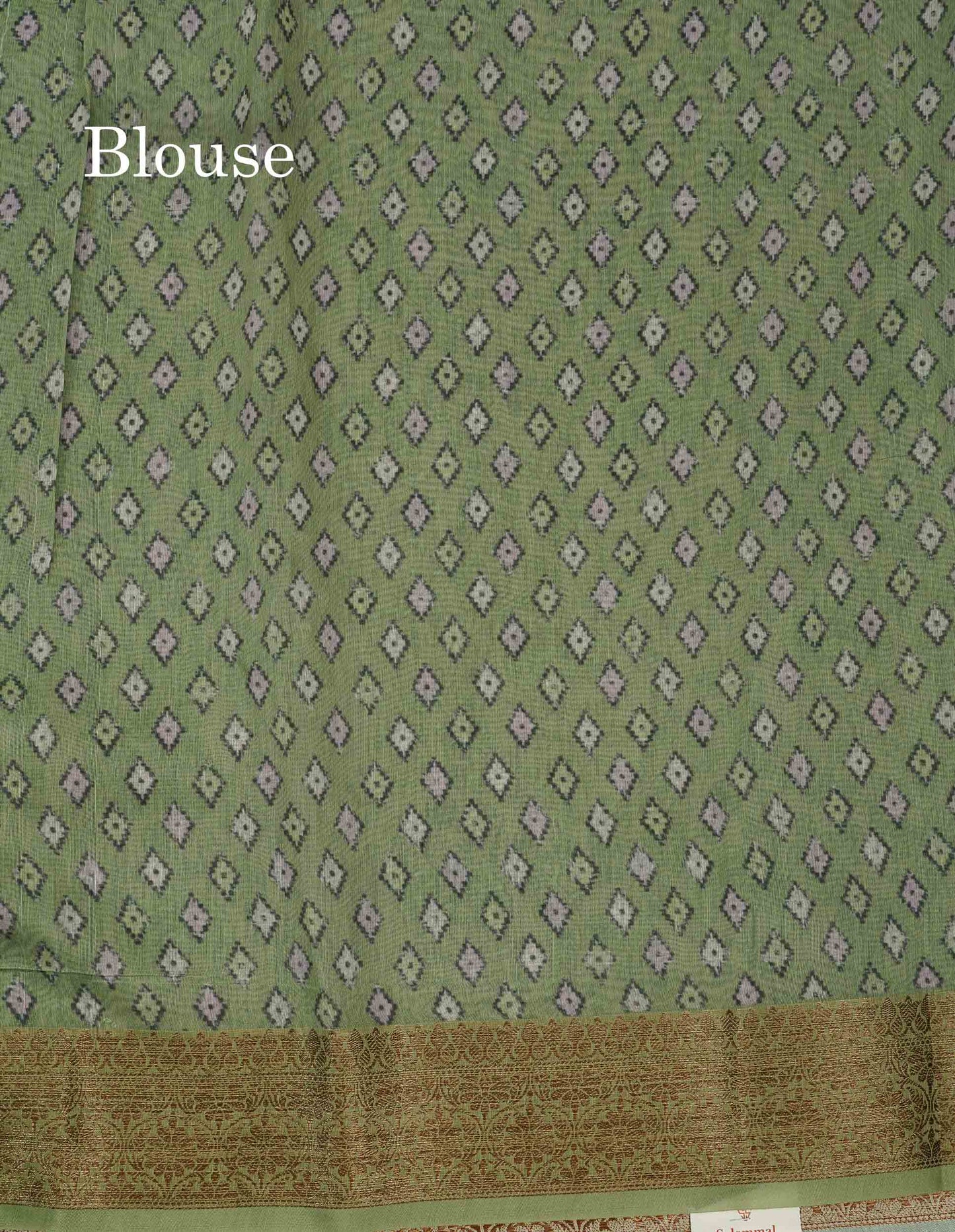 Light Maroon Colour Chanderi Mixed Cotton Saree With Contrast Elaichi Green Border