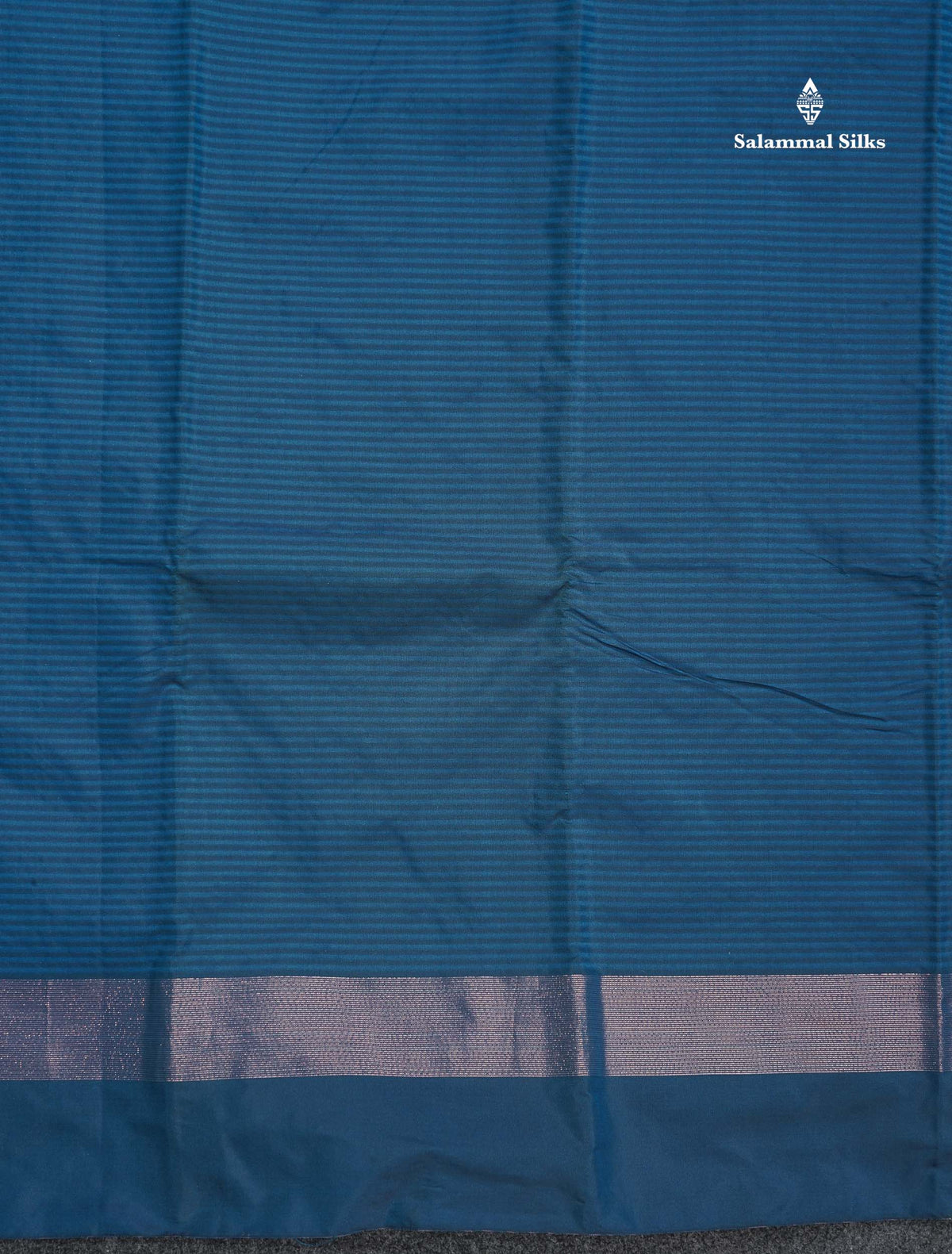 Semi Silk Saree - Navy Blue Colour Body With Zari Border