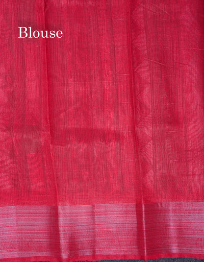 Beautiful Multicolour Mixed Cotton Saree With Contrast Army Green Fancy Tissue Border