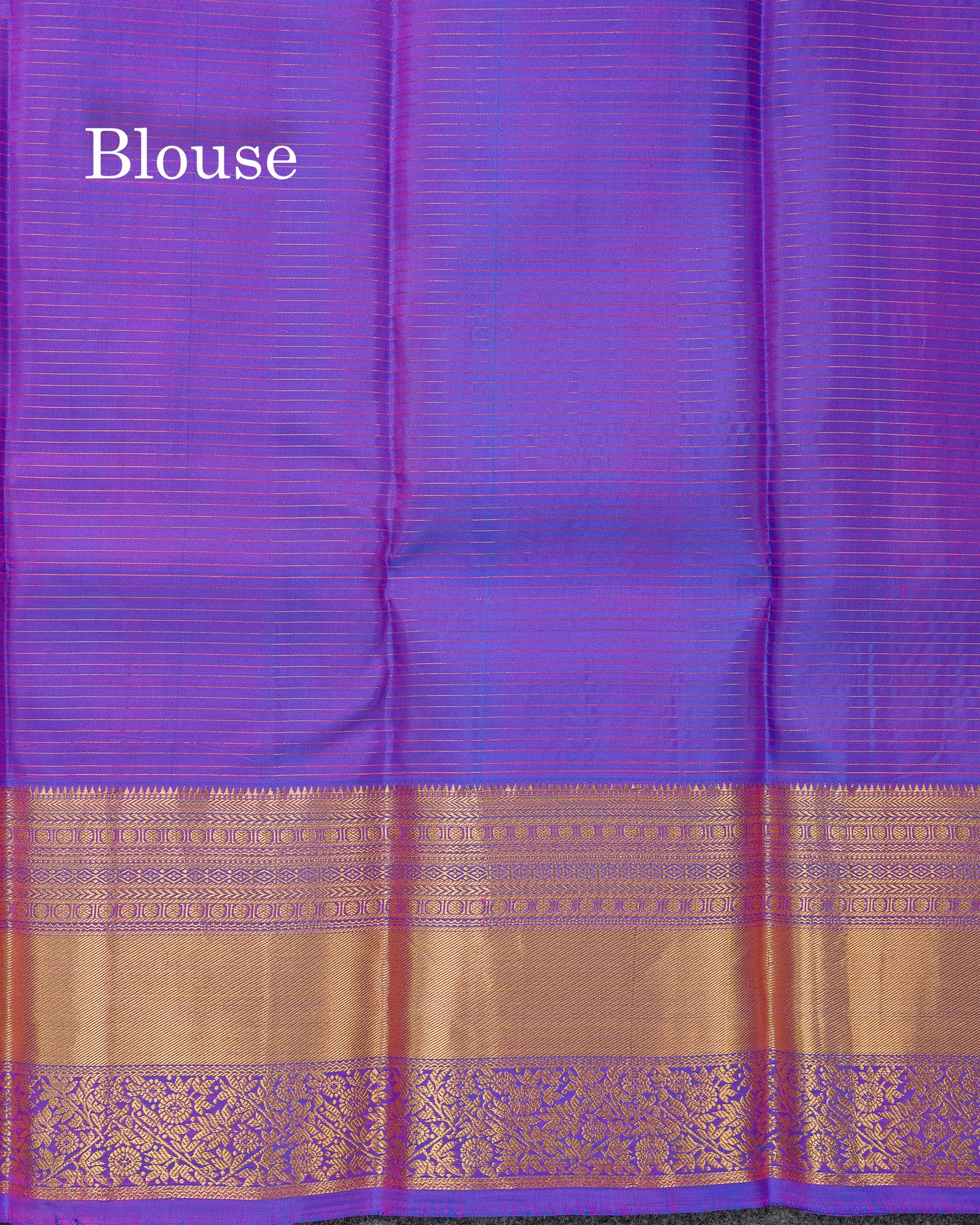 Beautiful Dual Tone Pink Zari Small Checks With Butta Pure Kanjivaram Silk Saree With Contrast Violet Traditional Evening Morning Border