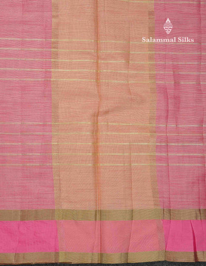 Beautiful Baby Pink Vaira Oosi Semi Tussar Saree With Fancy Border