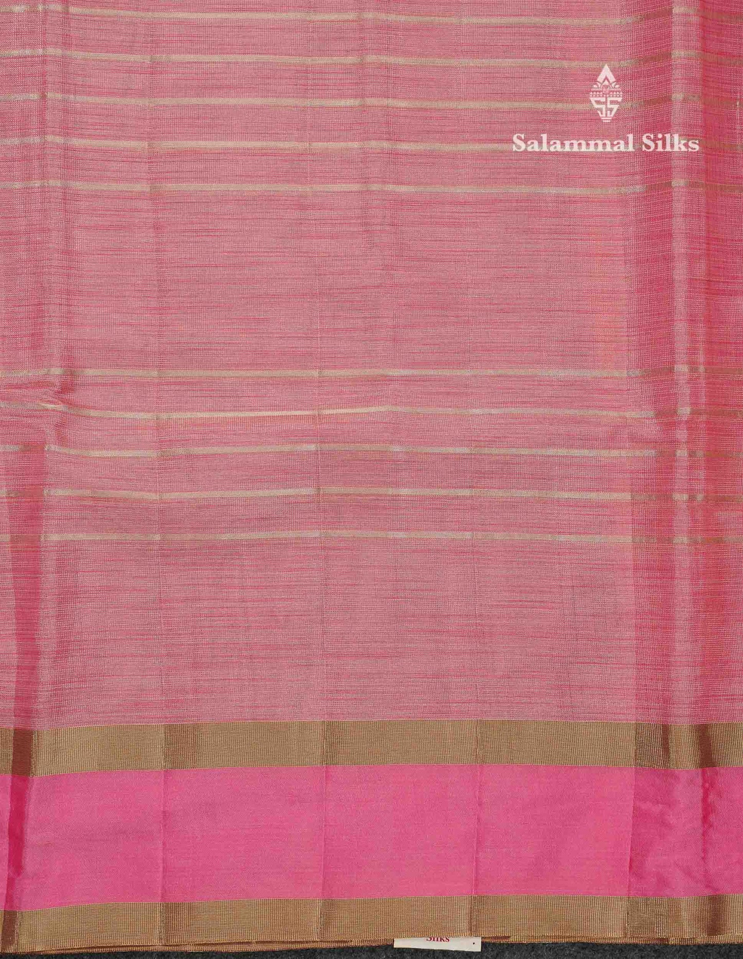 Beautiful Baby Pink Vaira Oosi Semi Tussar Saree With Fancy Border