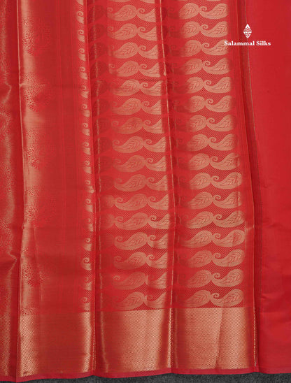 Semi Raw Silk Saree -  Redish Maroon Colour Body With Fancy Border