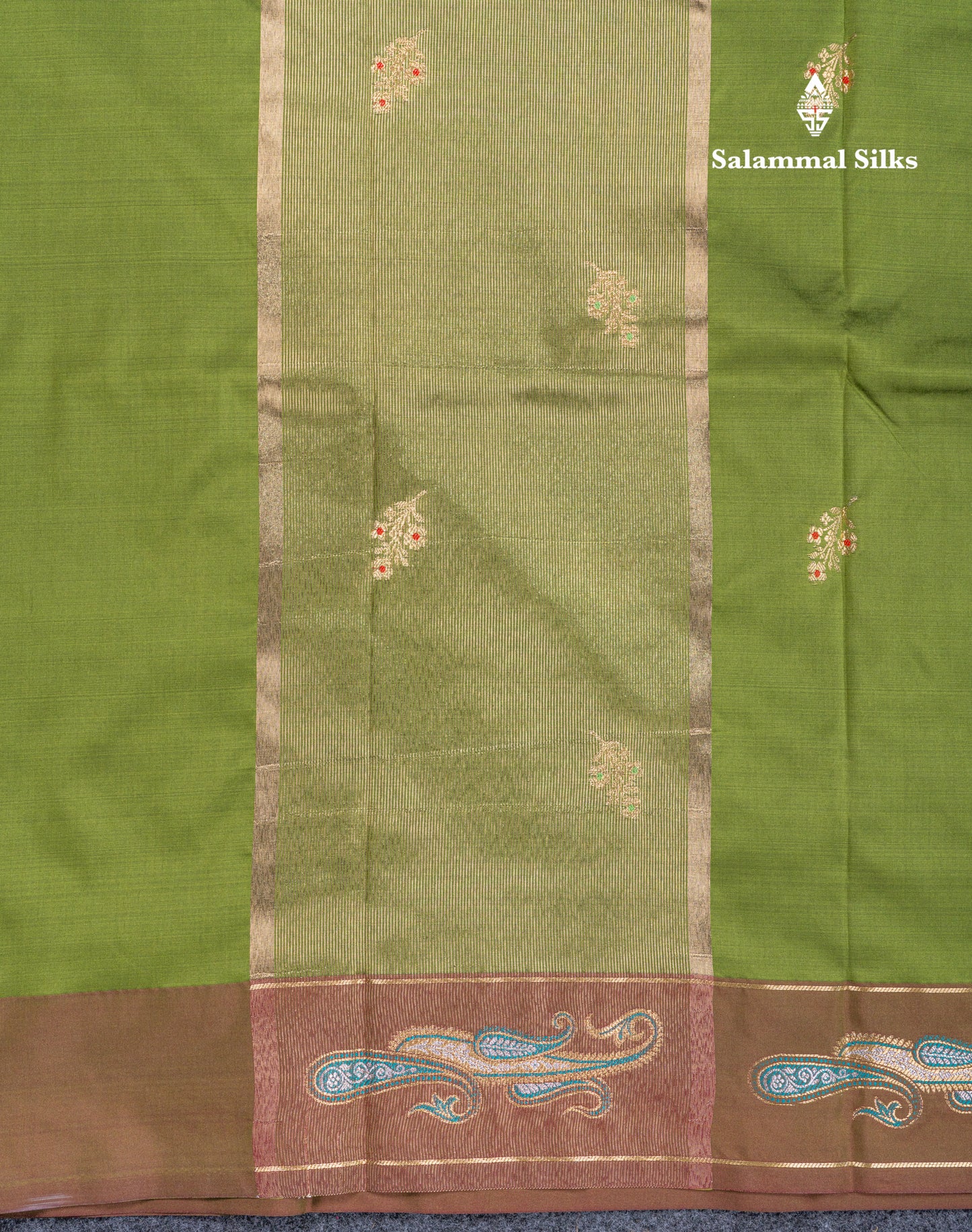 Dark Maroon Menakari Work Semi Soft Silk Saree With Fancy Border