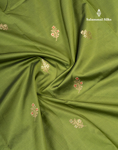 Dark Maroon Menakari Work Semi Soft Silk Saree With Fancy Border