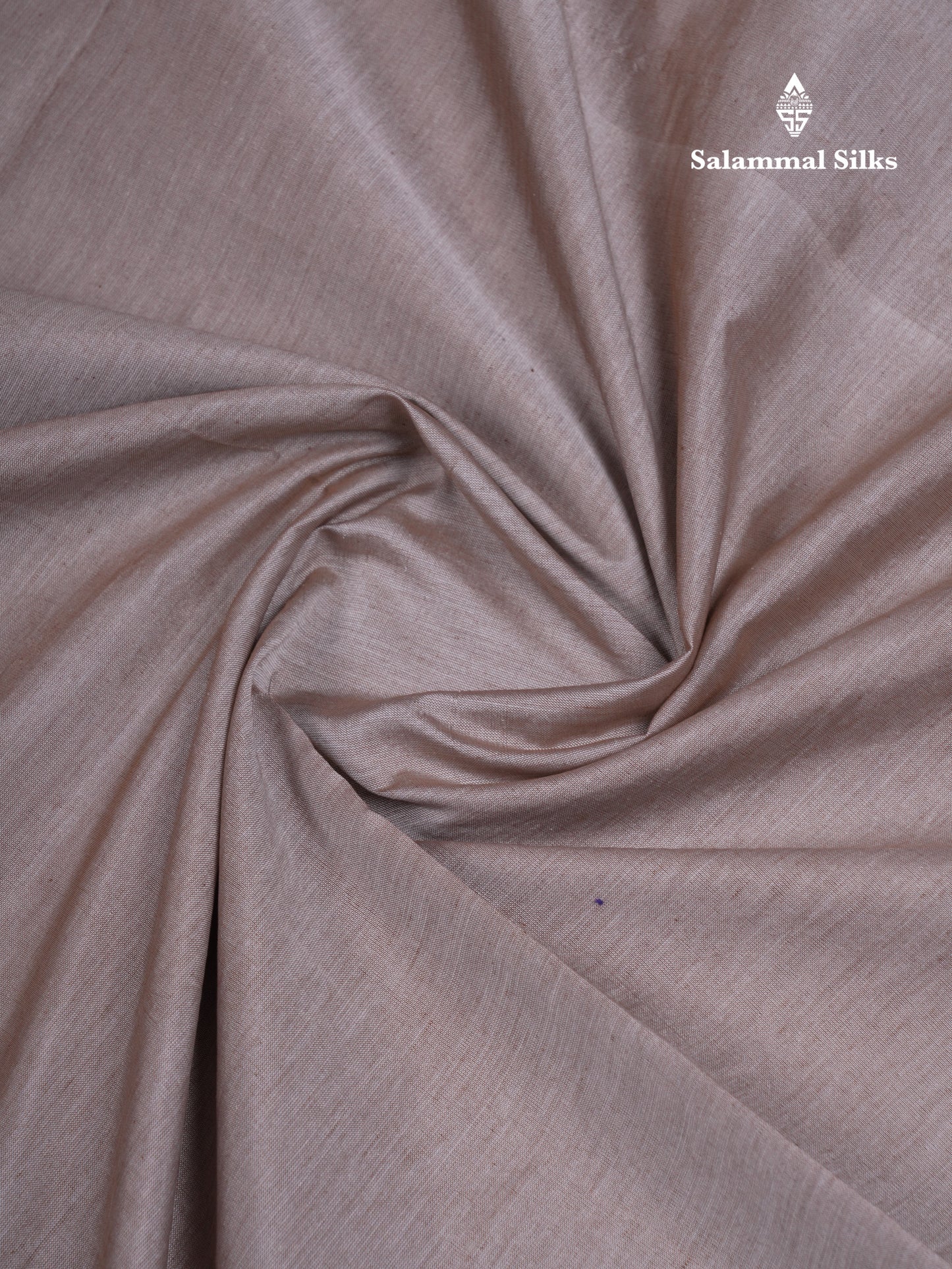 Beautiful Cream Grey South Cotton Printed Saree With Contrast Dark Purple Blouse