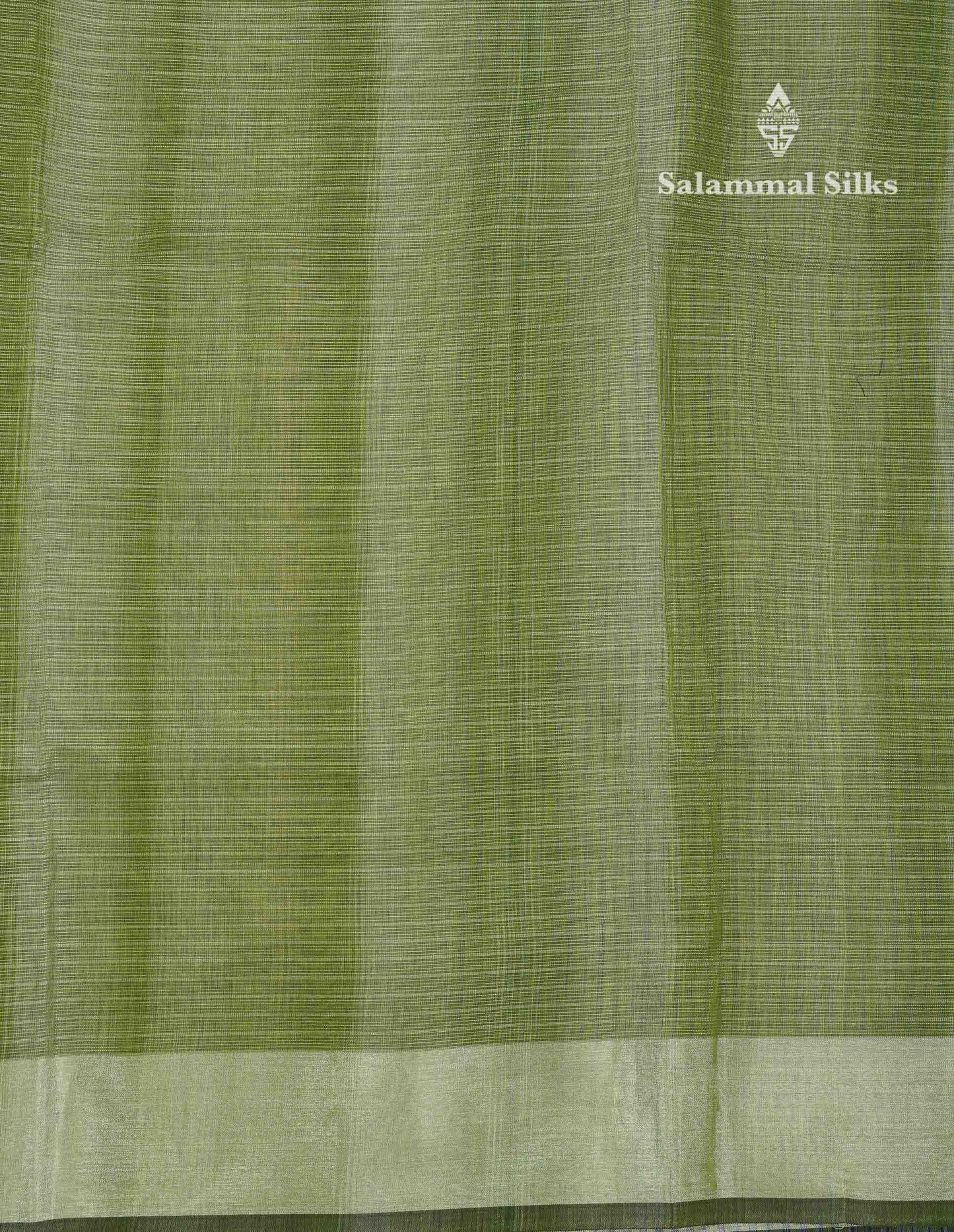 Beautiful Blueish Grey Linen Cotton Mix Saree With Fancy Tissue Border