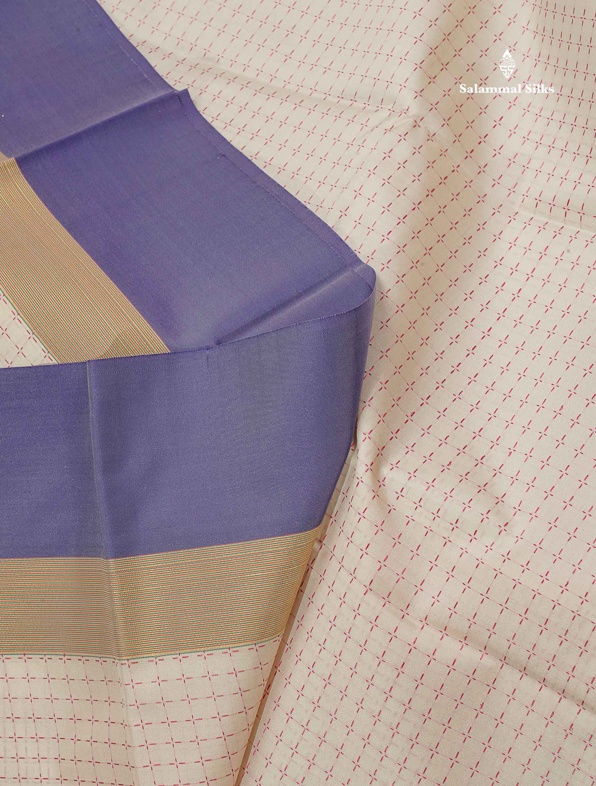 Semi Silk Saree - Beige Colour Body With Contrast Tomato Red Border