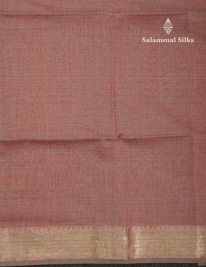 Beautiful Sea Blue Linen Cotton Mix Fancy Saree With Fancy Border