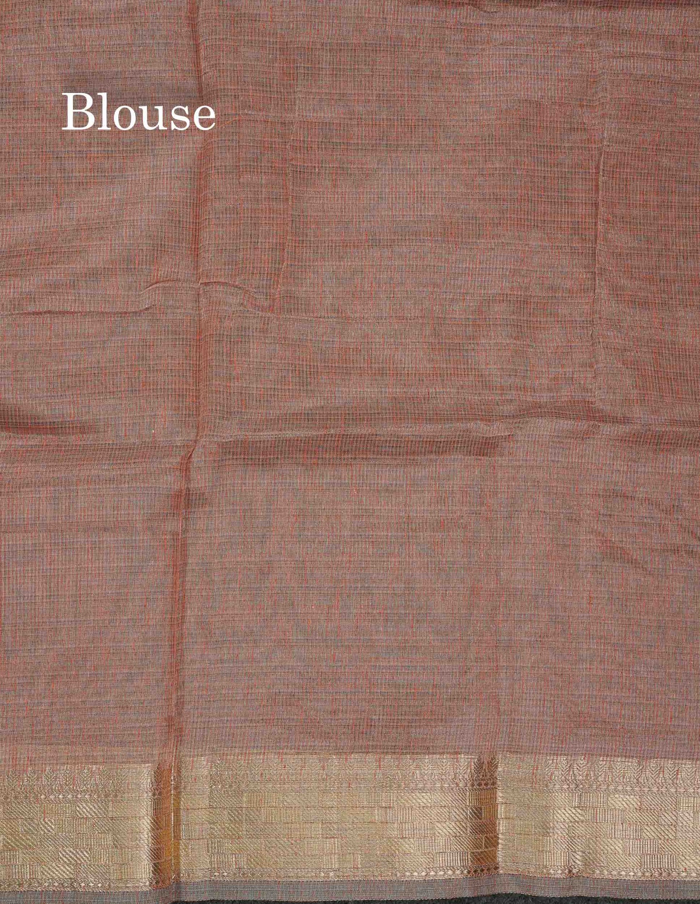 Beautiful Sea Blue Linen Cotton Mix Fancy Saree With Fancy Border