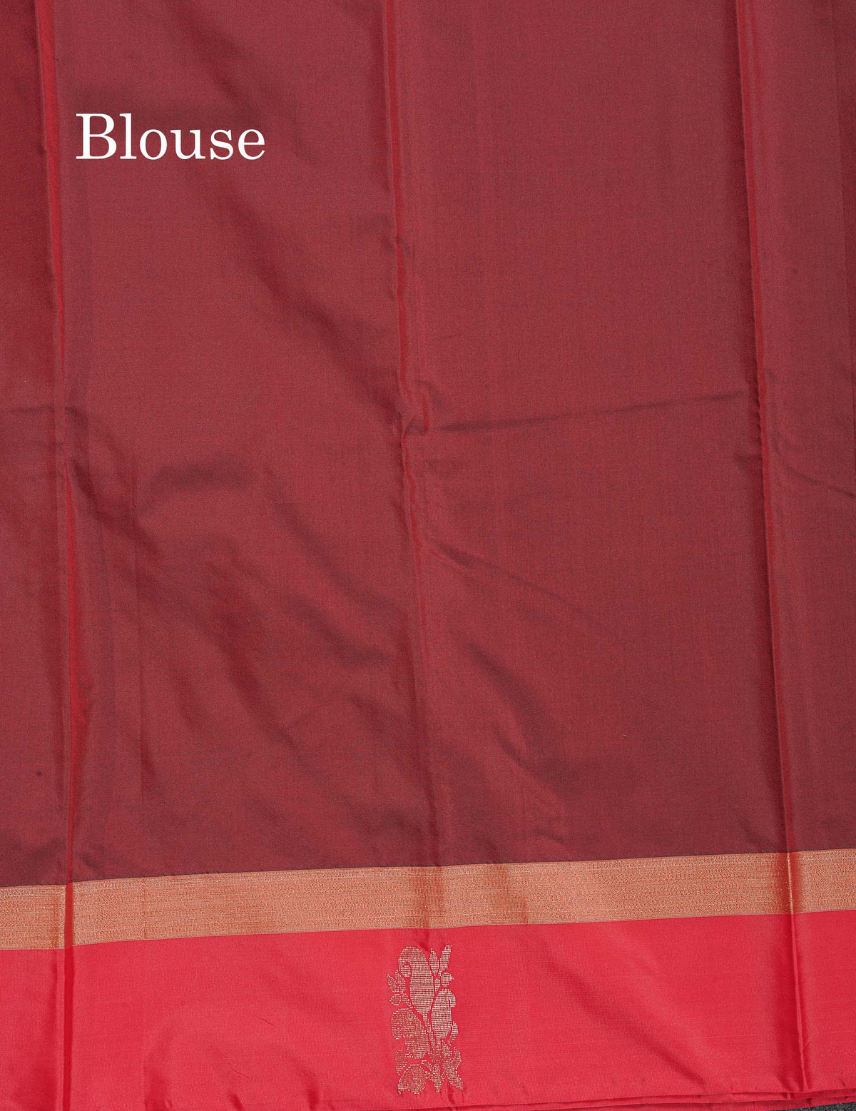 Semi Silk Saree - Maroon Colour Body Small Butta With Contrast Redish Pink Fancy Border