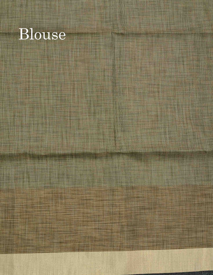 Beautiful Light Violet Linen Cotton Mix Fancy Saree With Fancy Border