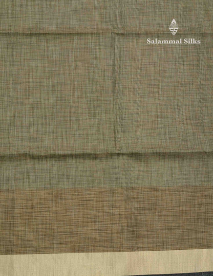 Beautiful Light Violet Linen Cotton Mix Fancy Saree With Fancy Border