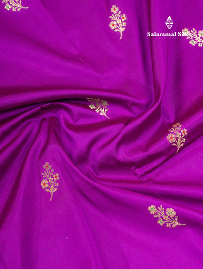 Dark Maroon Menakari Work Semi Soft Silk Saree With Fancy Border