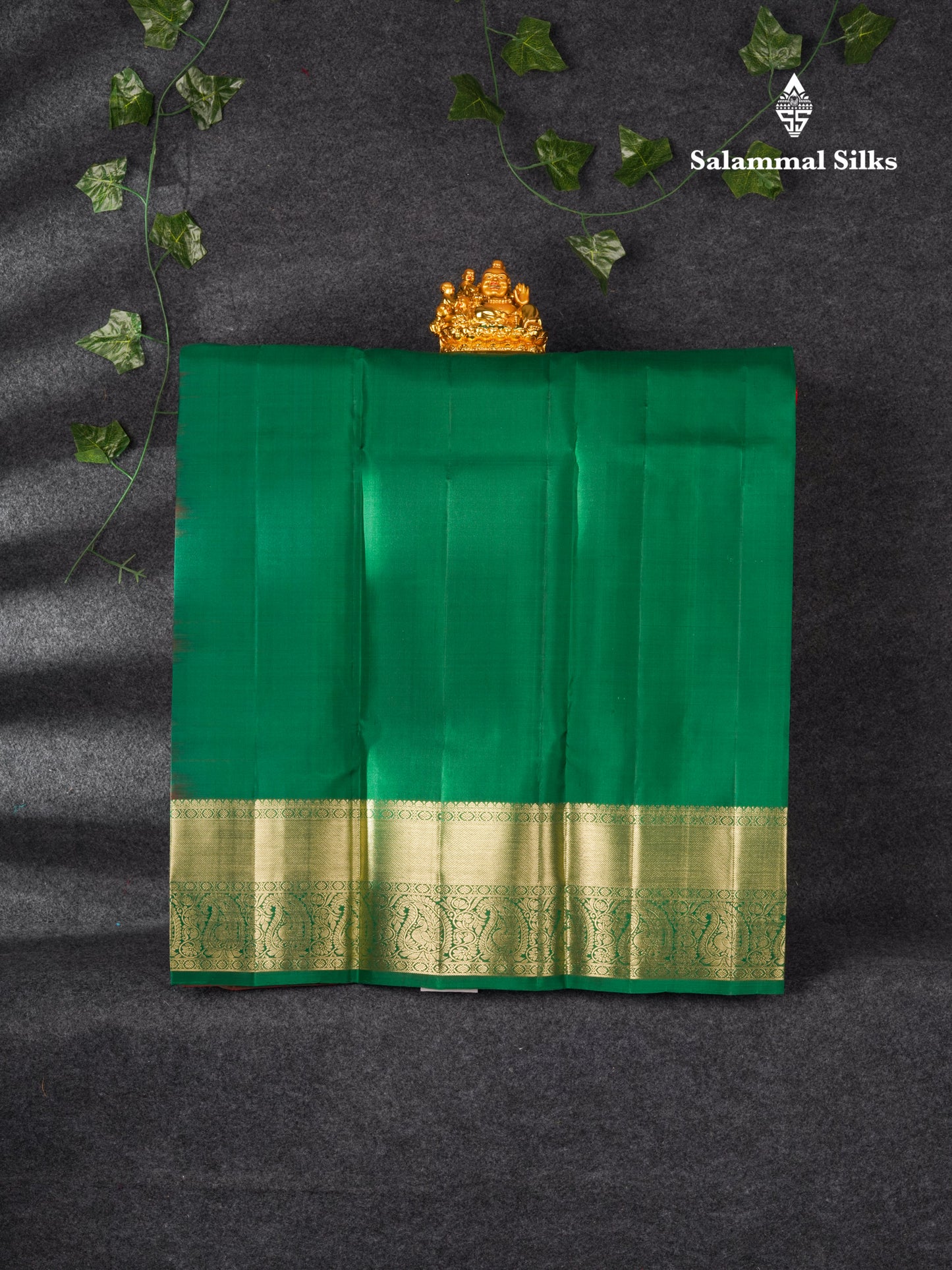 Pure Silk Pattu Pavadai (Chilly Red) With Bottle Green Blouse 36"