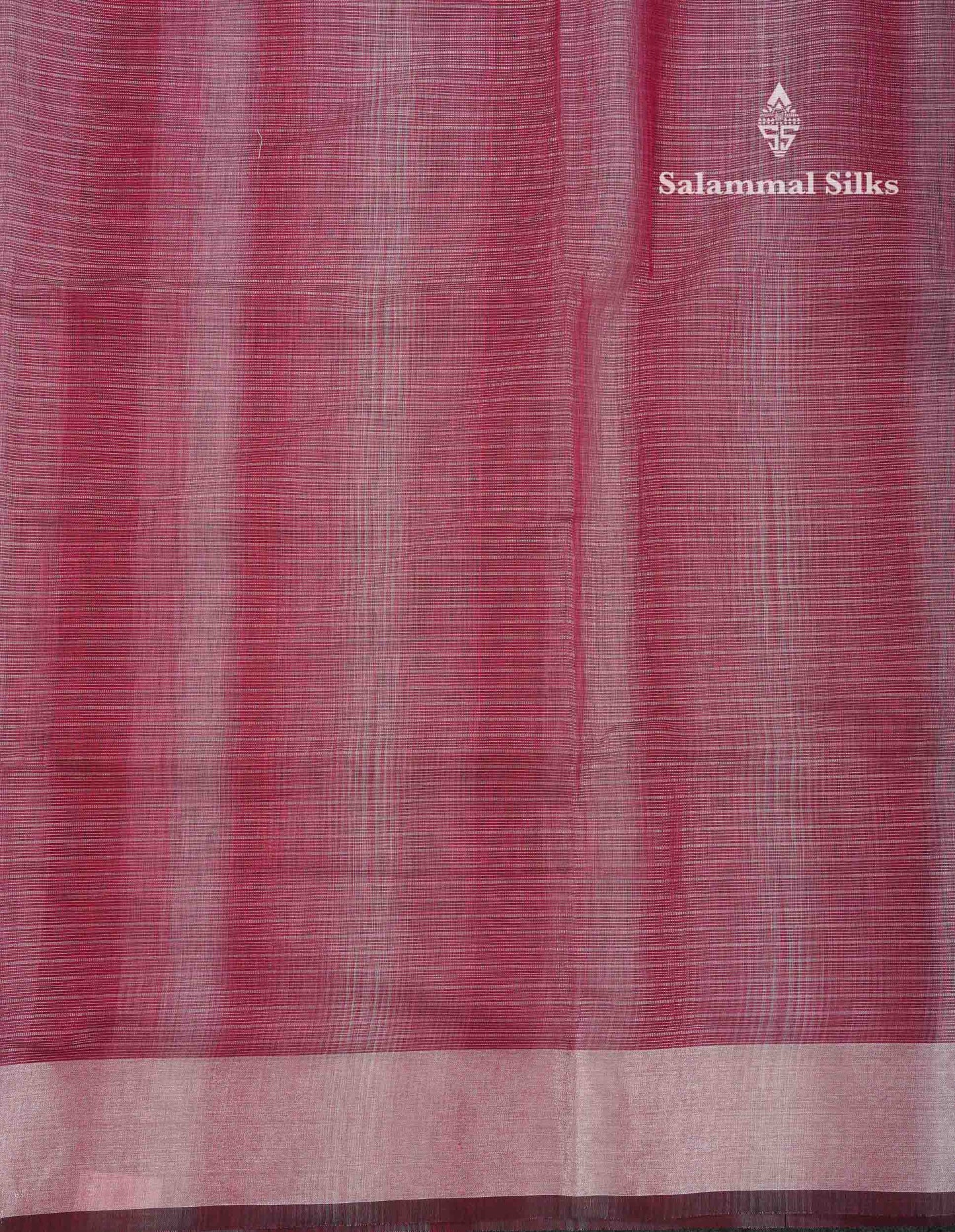 Beautiful Blueish Grey Linen Cotton Mix Saree With Fancy Tissue Border