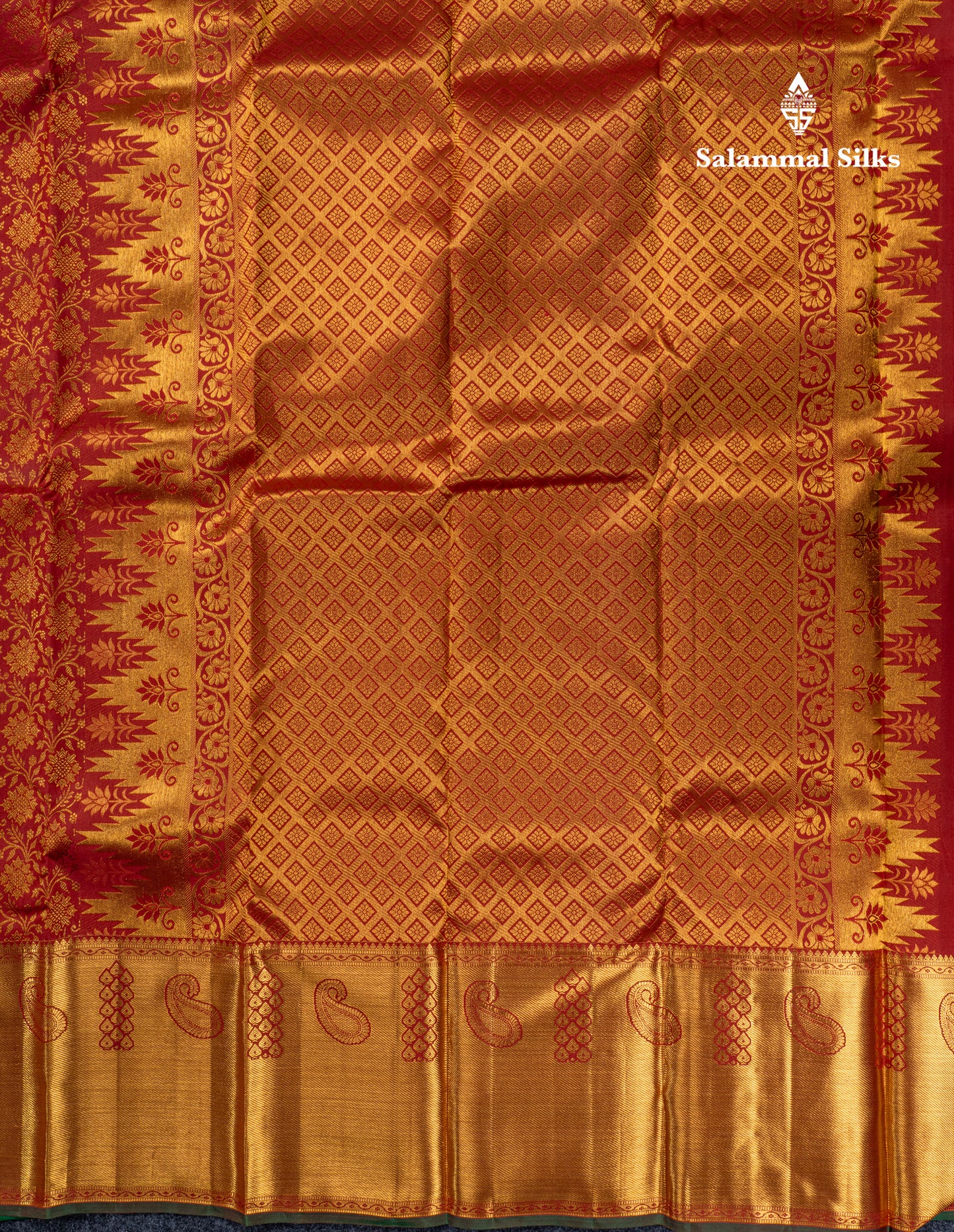 Maroon Bridal Pure Kanjivaram Silk Saree With Traditional Evening Morning Border