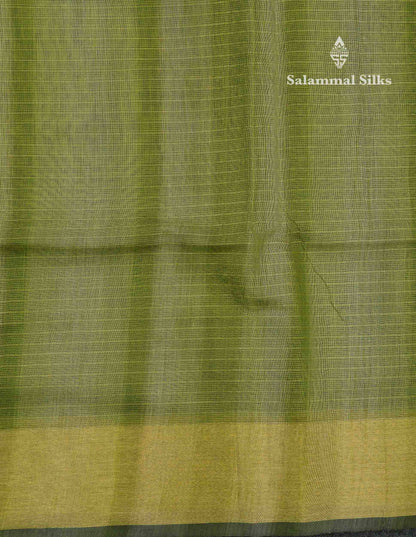Beautiful Blueish Grey Linen Cotton Mix Saree With Fancy Tissue Border