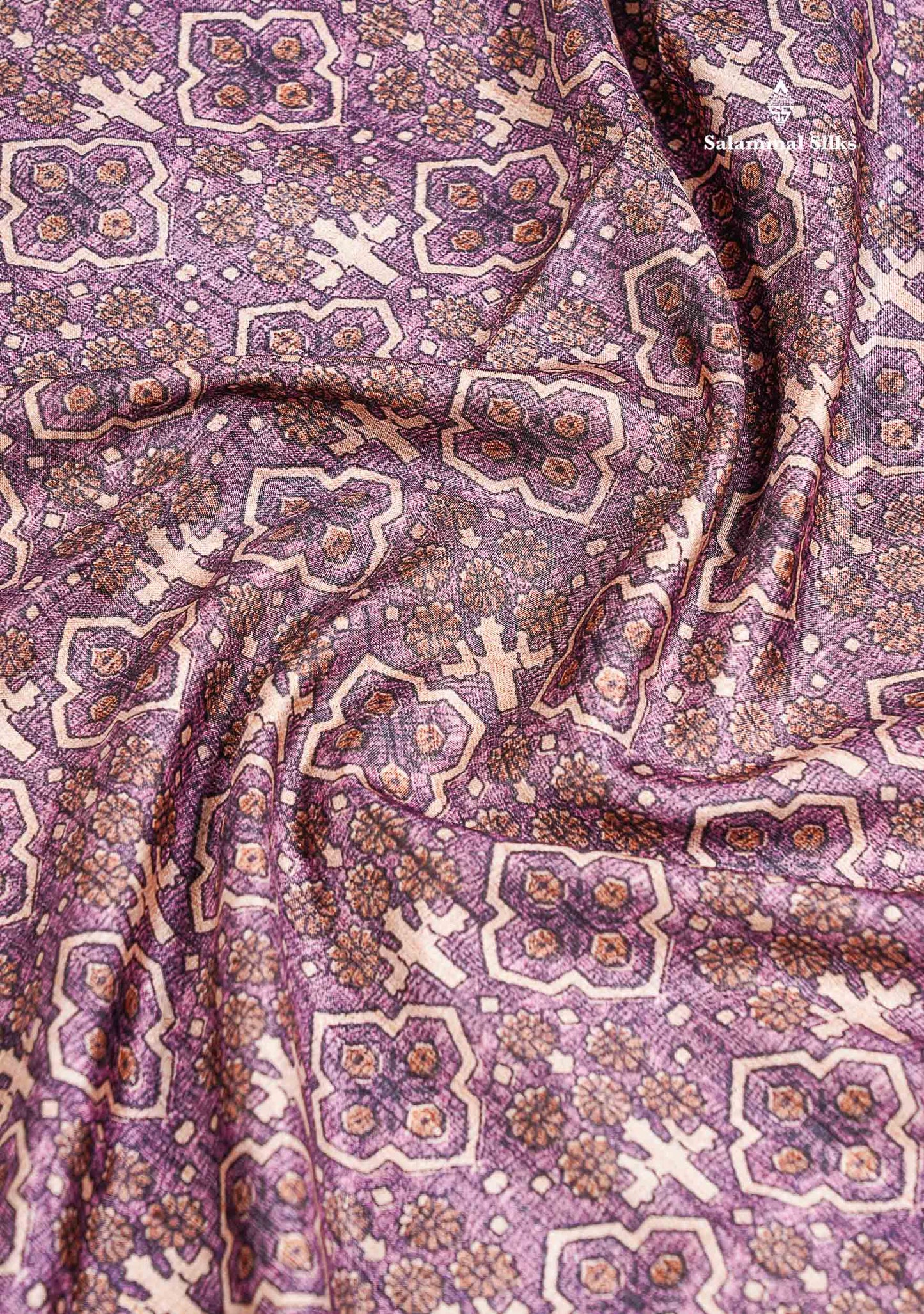 Semi Tussar Saree -  Dual Tone Magenta Along With Contrast Ramar Blue Fancy Border