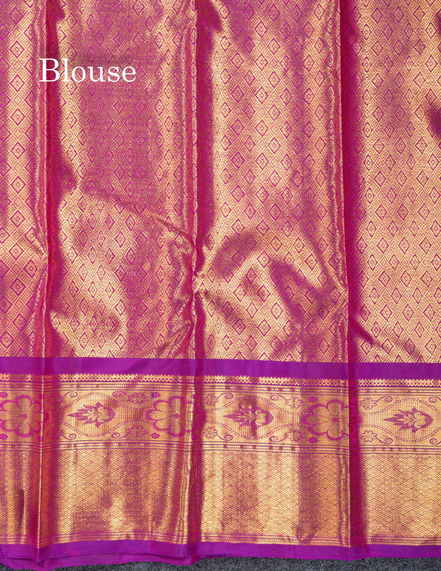 Dark Purple Tissue Bridal Pure Kanjivaram Silk Saree With Traditional Evening Morning Border