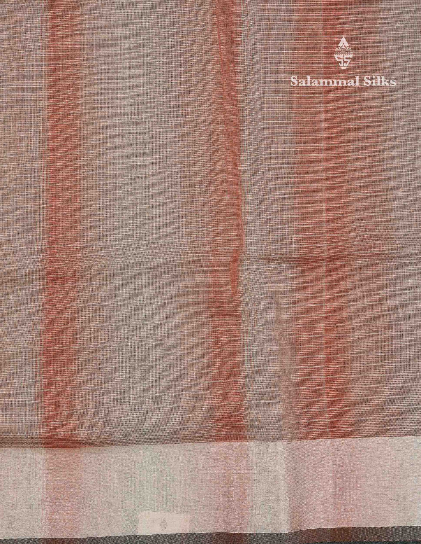 Beautiful Blueish Grey Linen Cotton Mix Saree With Fancy Tissue Border