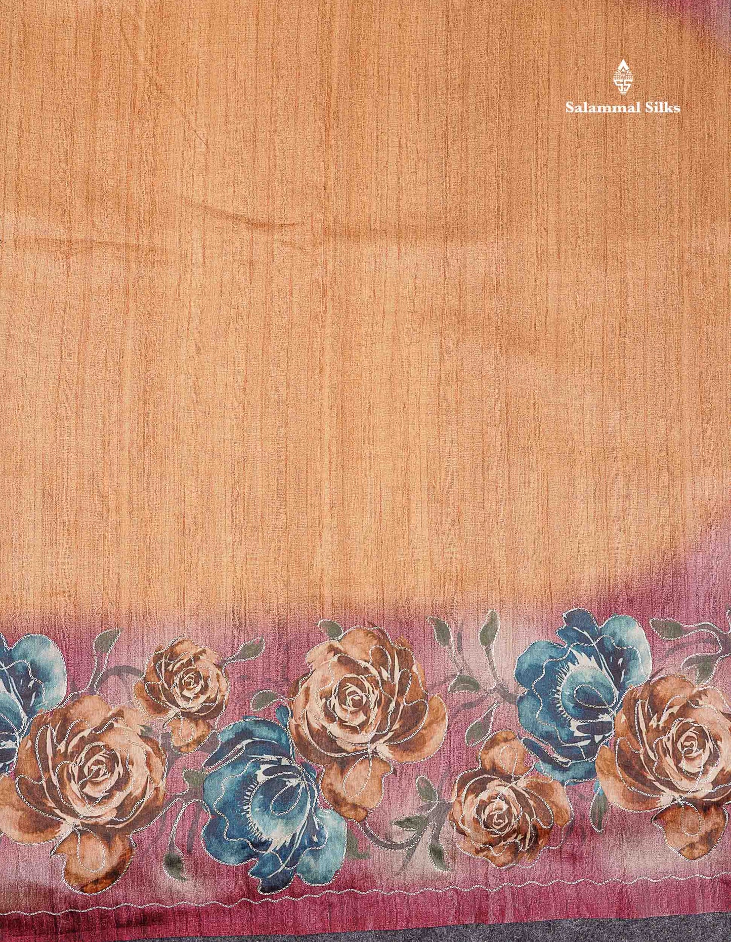 Mustard Yellow Semi Tussar Fancy Saree With Light Maroon Blouse