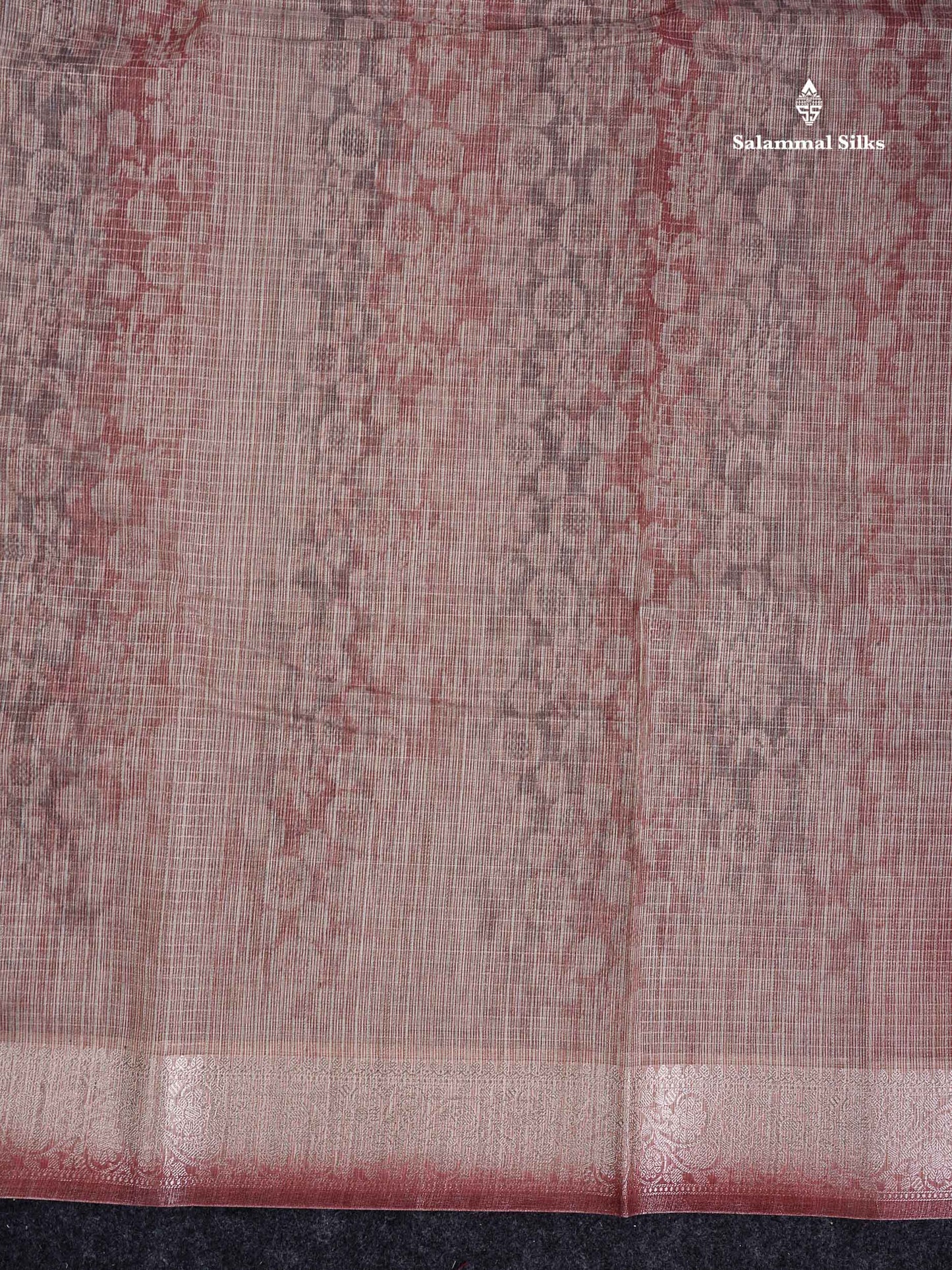 Kota Mix Saree - Light Brown Zari Lines Along With Fancy Border