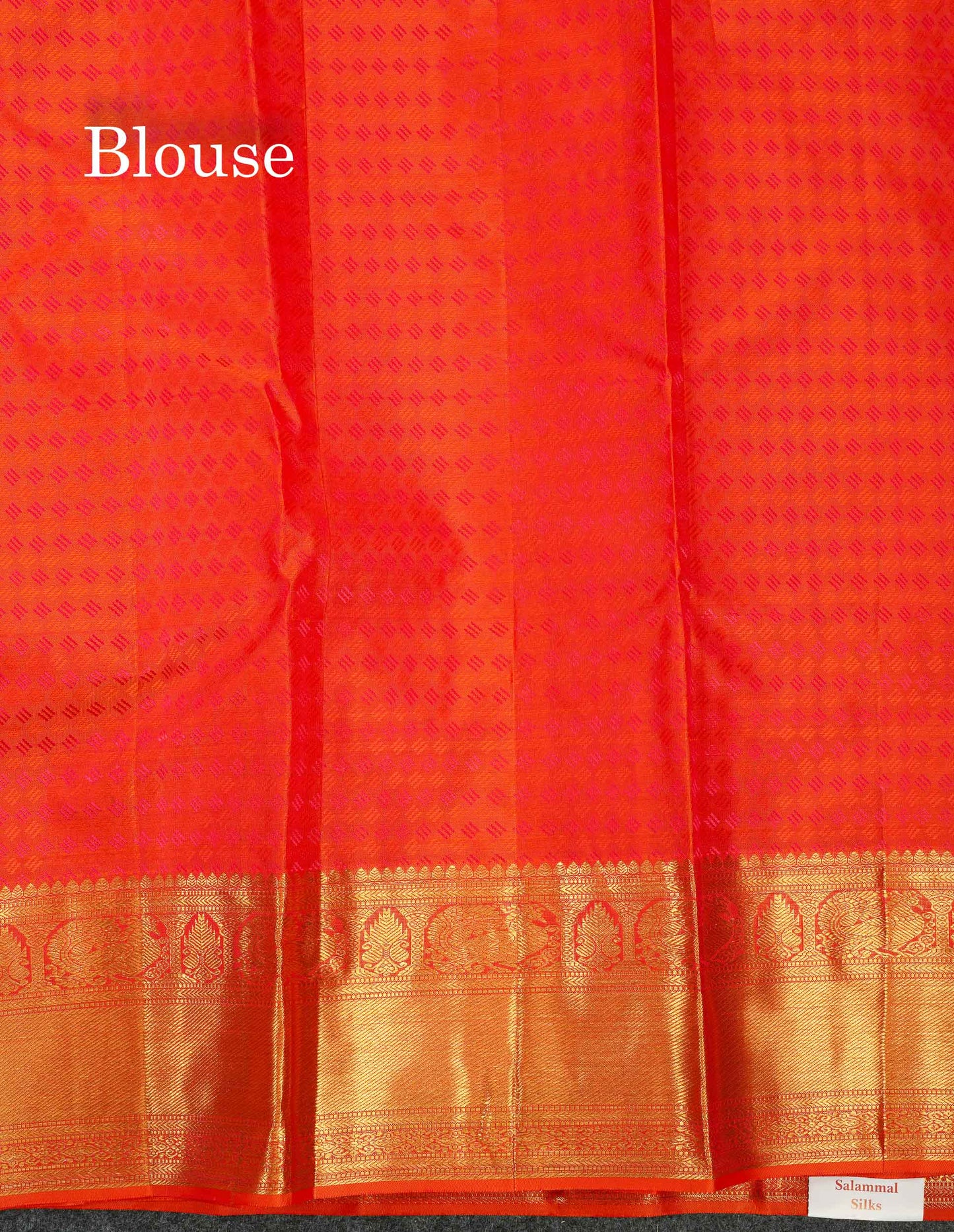 Beautiful Orange Bridal Pure Kanjivaram Silk Saree With Traditional Medium Border