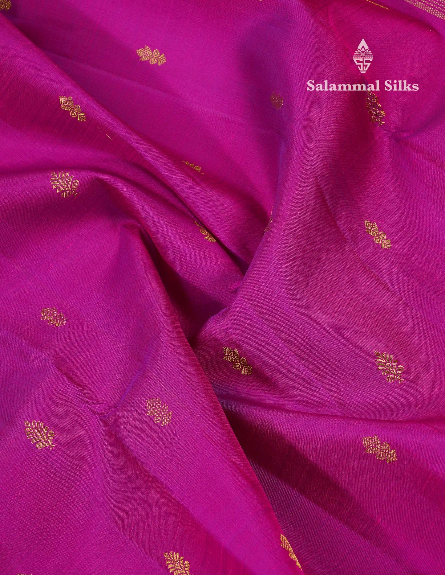 Beautiful Magenta Pink Pure Kanjivaram Silk Saree Pure Zari With Contrast Pink Traditional Border