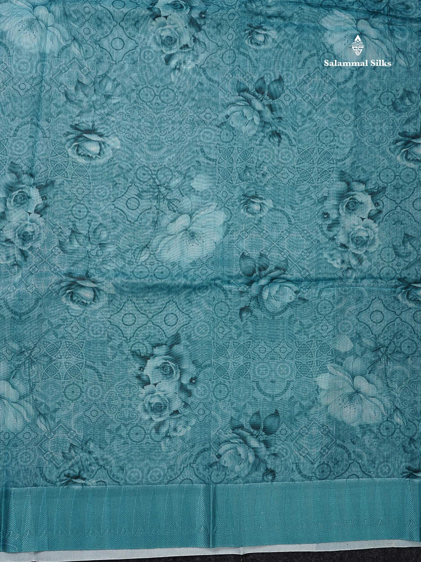 Kota Mix Saree - Light Chocolate Floral Design Along With Fancy Border