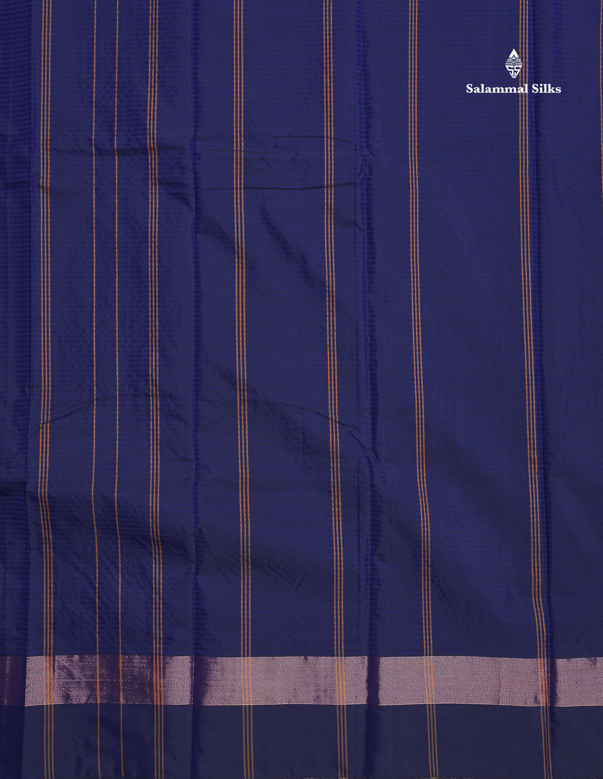 Semi Silk Saree - Navy Blue Colour Body With Zari Border