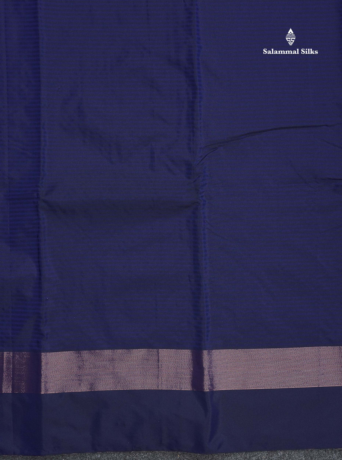 Semi Silk Saree - Navy Blue Colour Body With Zari Border