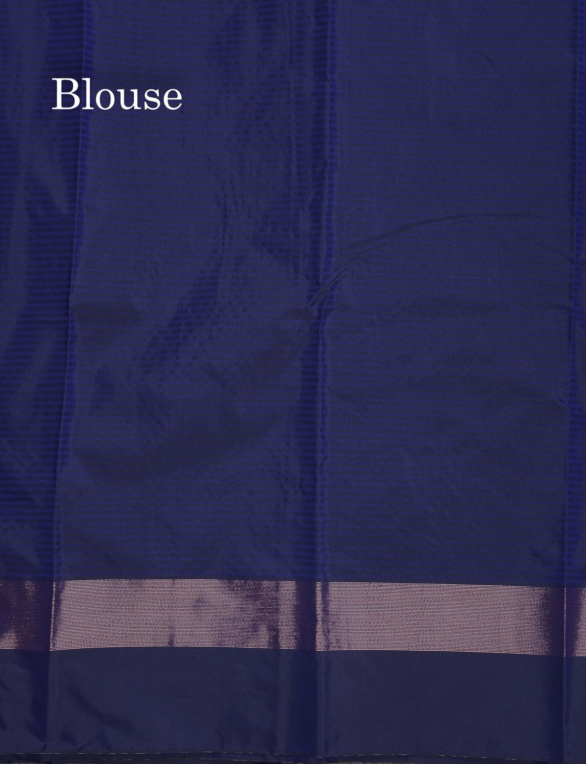 Semi Silk Saree - Navy Blue Colour Body With Zari Border
