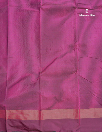 Semi Silk Saree - Navy Blue Colour Body With Zari Border