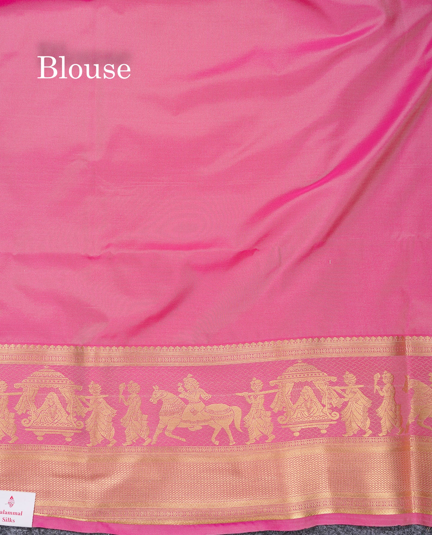 Beautiful Dark Violet Silver & Gold Zari Buttas Semi Silk Saree With Contrast Olive Green Traditional Pallaku Border