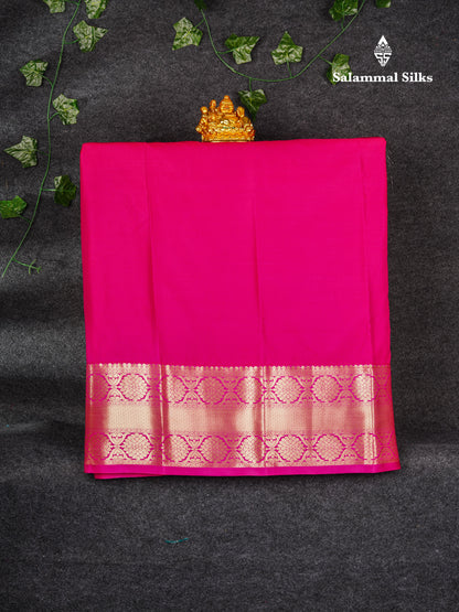 Semi Silk Pattu Pavadai ( Green ) With Pink Blouse 36"