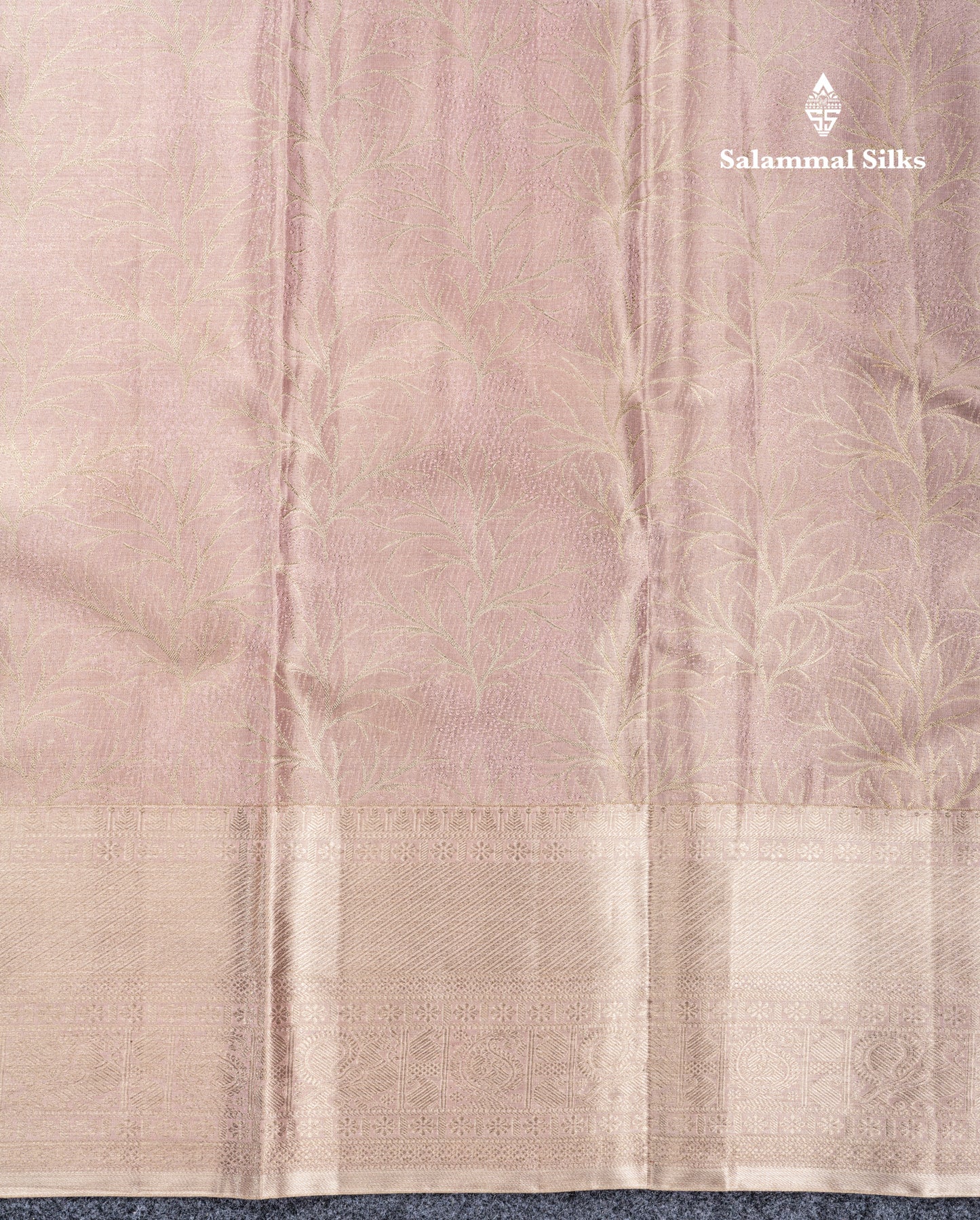 Dark Peach Tissue Fancy Bridal Pure Kanjivaram Silk Saree With Traditional Evening Morning Border