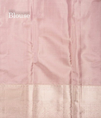 Dark Peach Tissue Fancy Bridal Pure Kanjivaram Silk Saree With Traditional Evening Morning Border