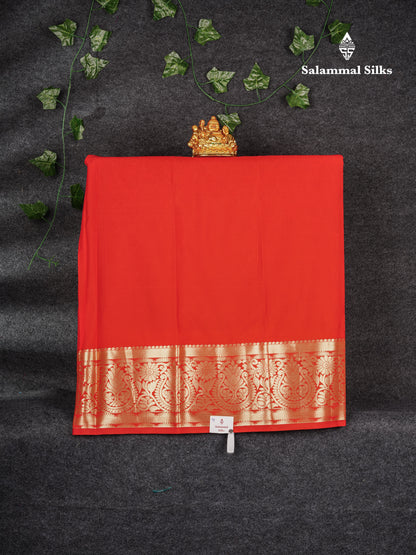 Semi Silk Pattu Pavadai ( Violet ) With Red Blouse 36"