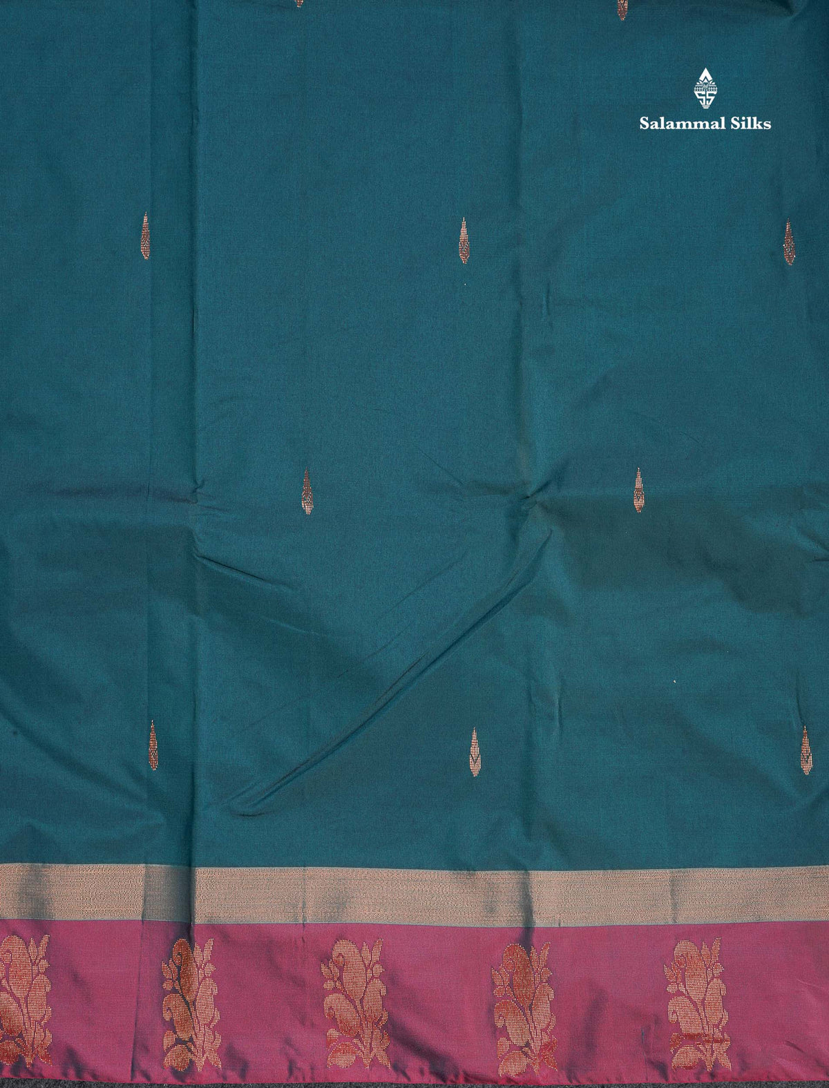 Semi Silk Saree - Maroon Colour Body Small Butta With Contrast Redish Pink Fancy Border
