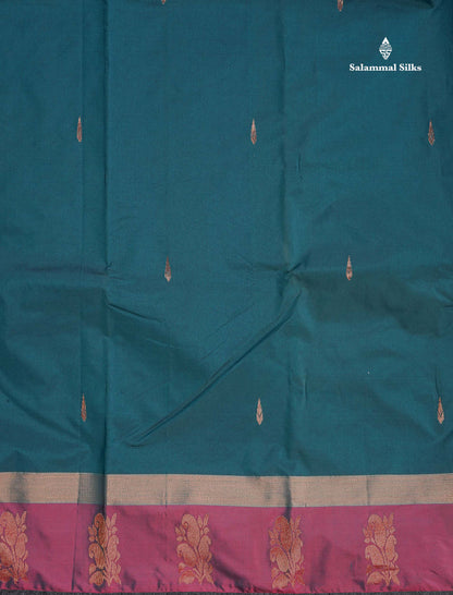 Semi Silk Saree - Maroon Colour Body Small Butta With Contrast Redish Pink Fancy Border