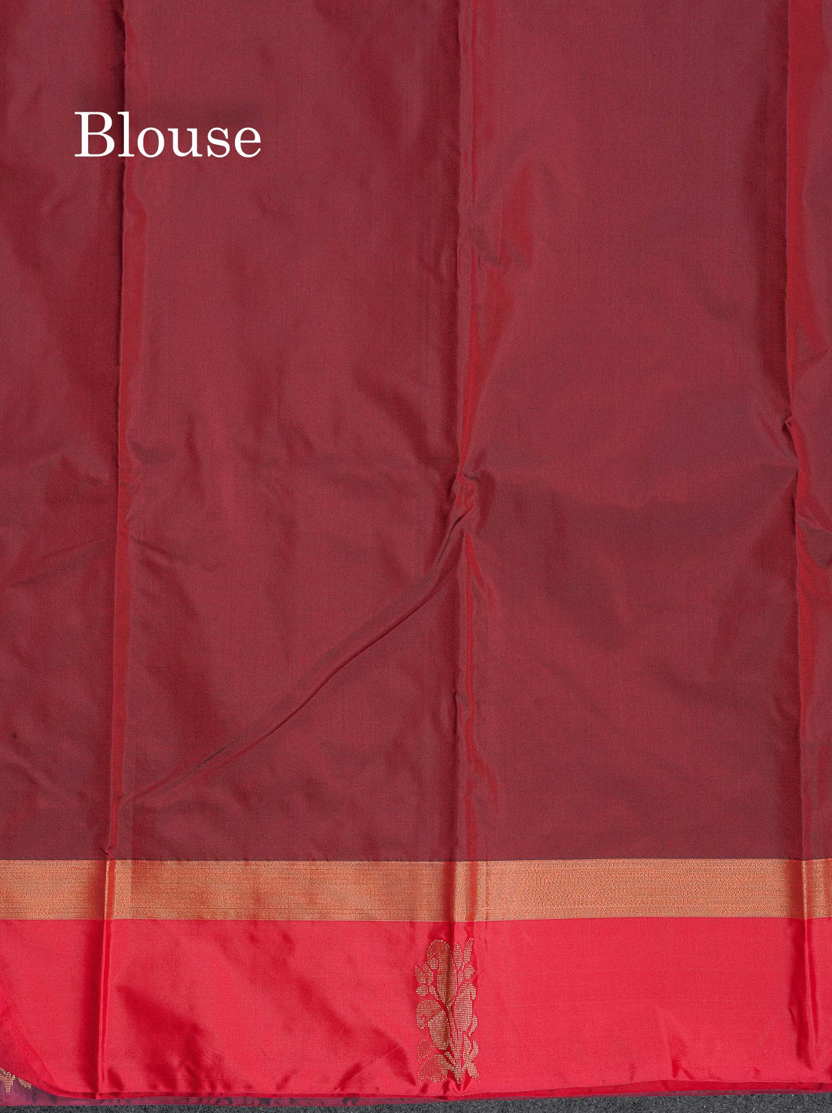 Semi Silk Saree - Maroon Colour Body Small Butta With Contrast Redish Pink Fancy Border