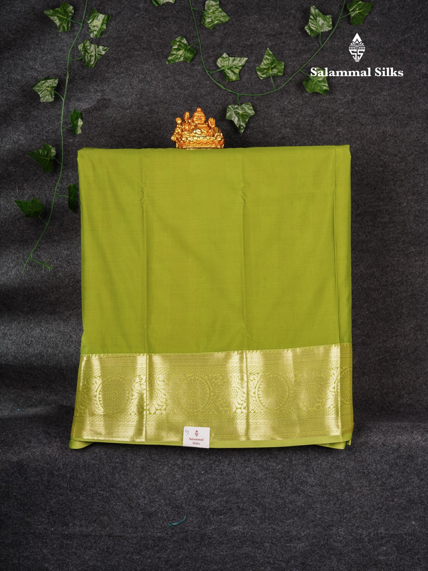 Semi Silk Pattu Pavadai ( Chilly Red ) With Parrot Green Blouse 36"