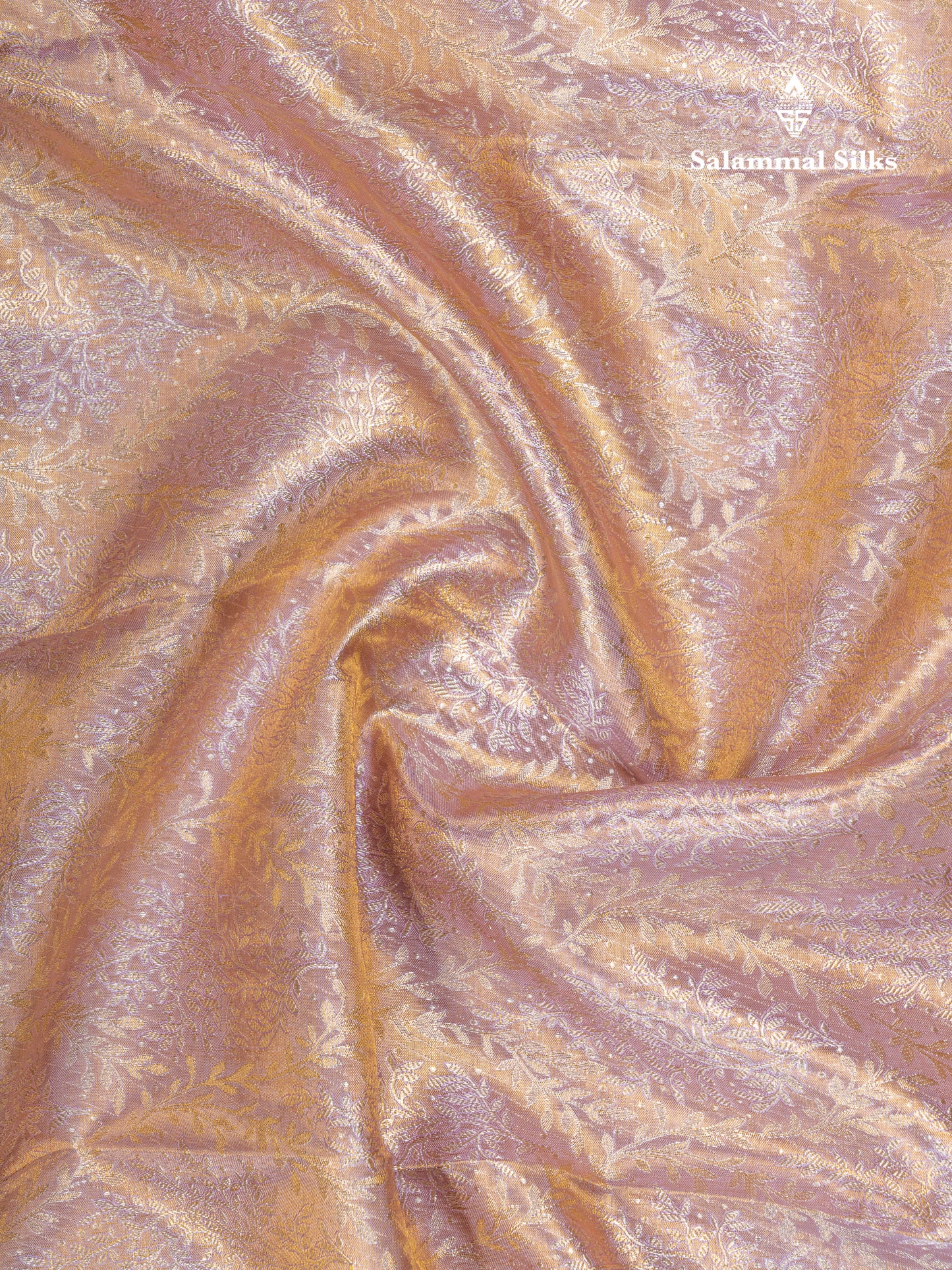 Light Lavender Tissue Bridal Pure Kanjivaram Silk Saree With Contrast Maroon Traditional Border
