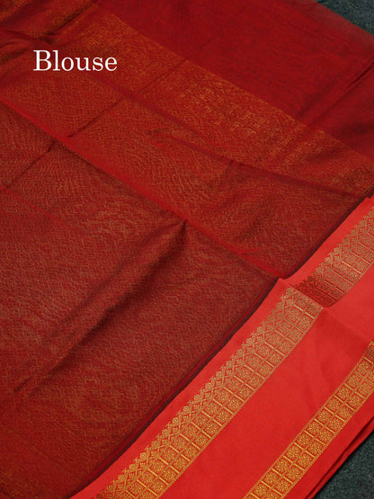 Beautiful Green Semi Silk Cotton Saree With Contrast Black Traditional Gap Border