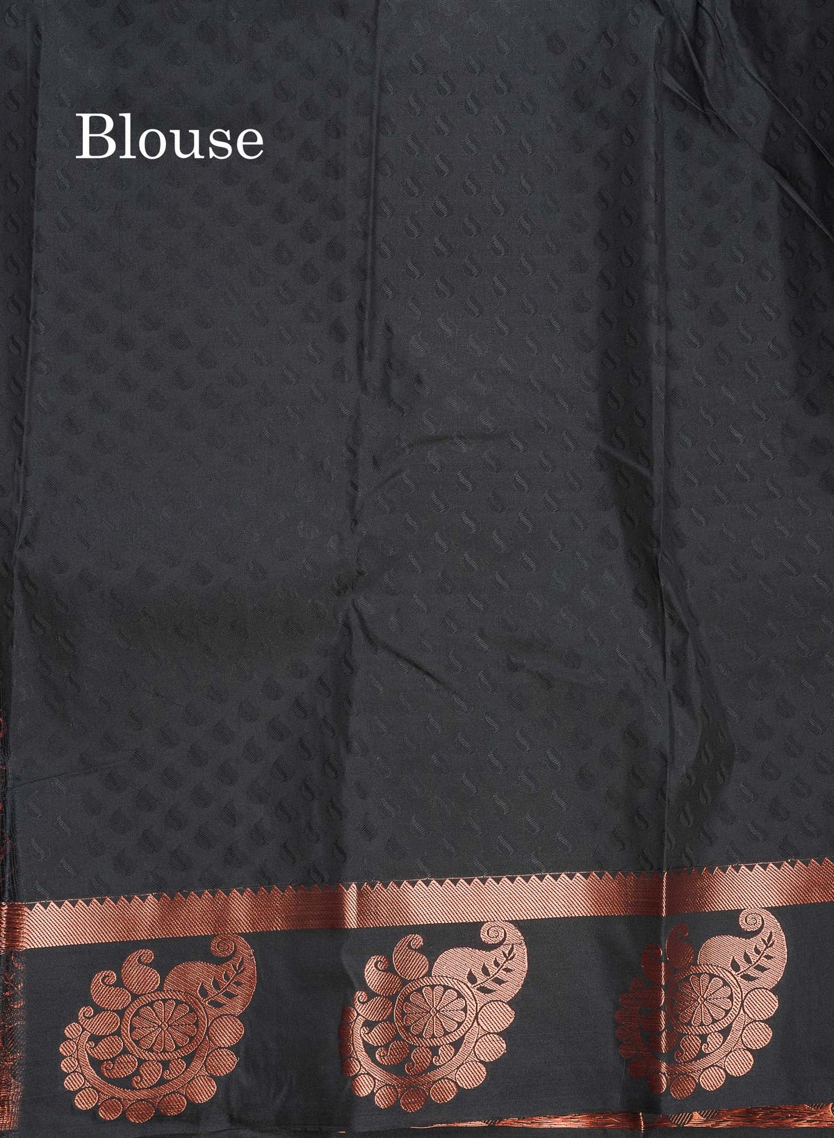 Semi Silk Saree - Mehandi Green Colour Body With Contrast Black Blouse