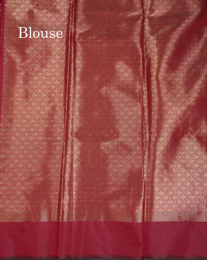 Beautiful Bottle Green Big Checks With Butta Semi Silk Saree With Designer Blouse